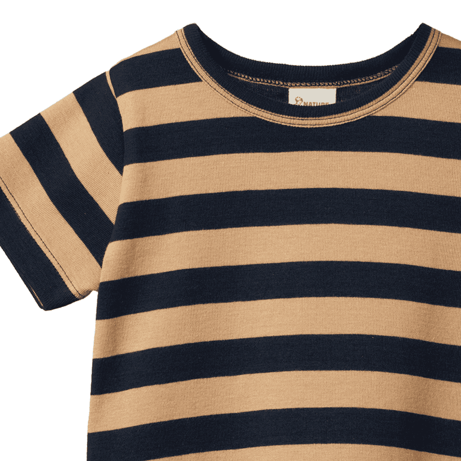 RIVER TEE | Navy/Caramel Stripe-Web-hover