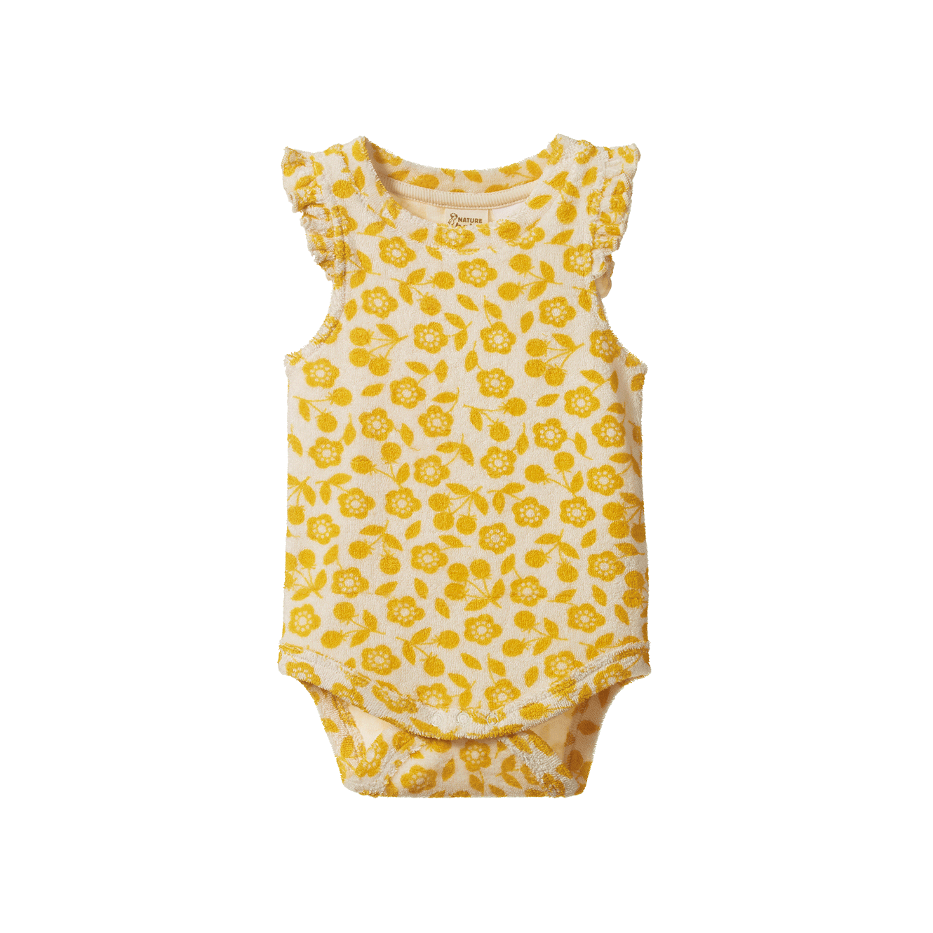 FLEUR BODYSUIT TERRY | Kitchen Garden Freesia Print-Web-front
