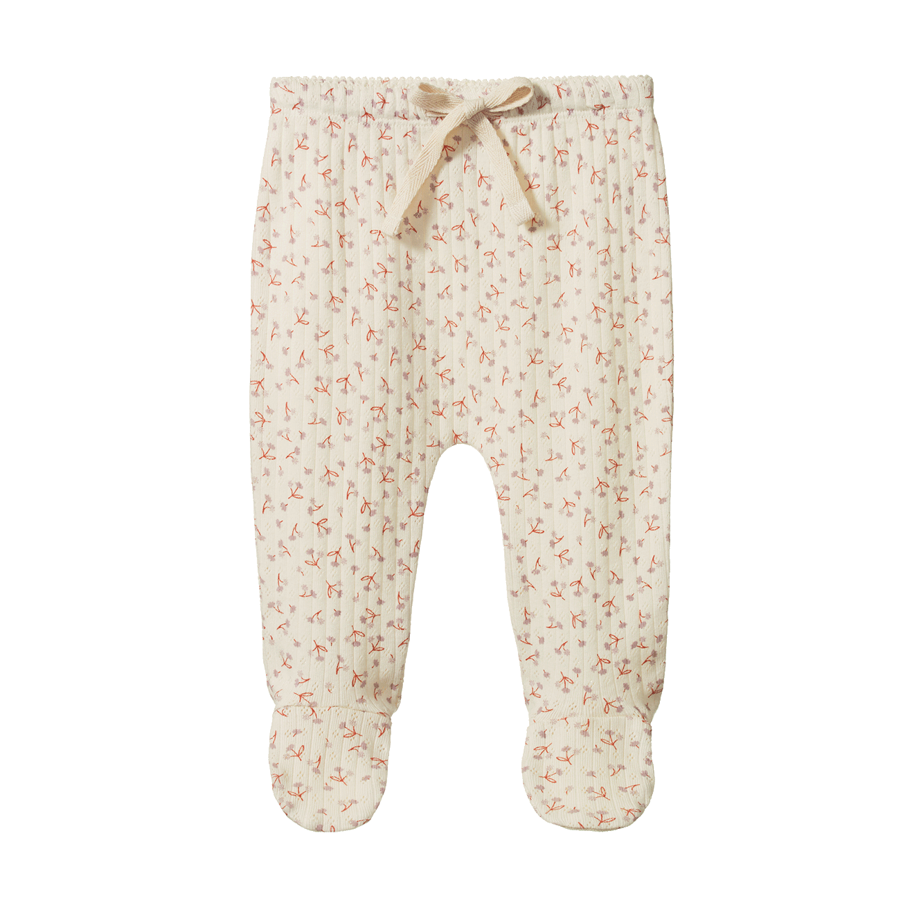 FOOTED ROMPERS POINTELLE | Dandelion Print-Web-front