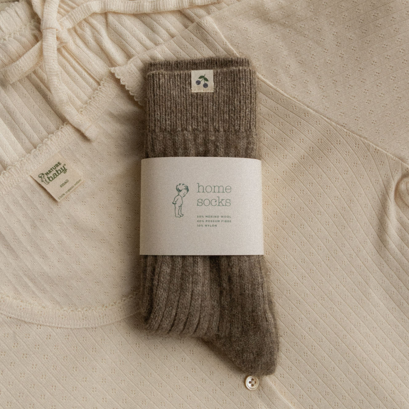 HOME SOCKS | Oatmeal Marl-Web-front