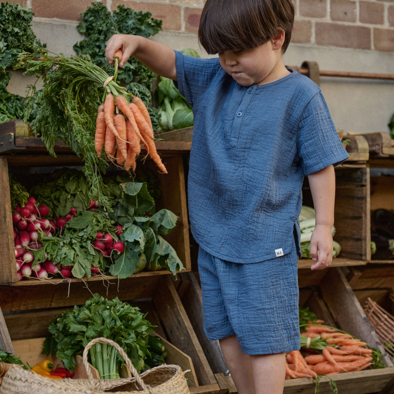 JAMES SHORTS MUSLIN | Vintage Indigo-Web-hover