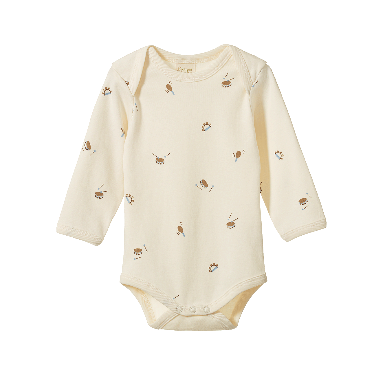 LONG SLEEVE BODYSUIT | Mini Music Print-Web-front