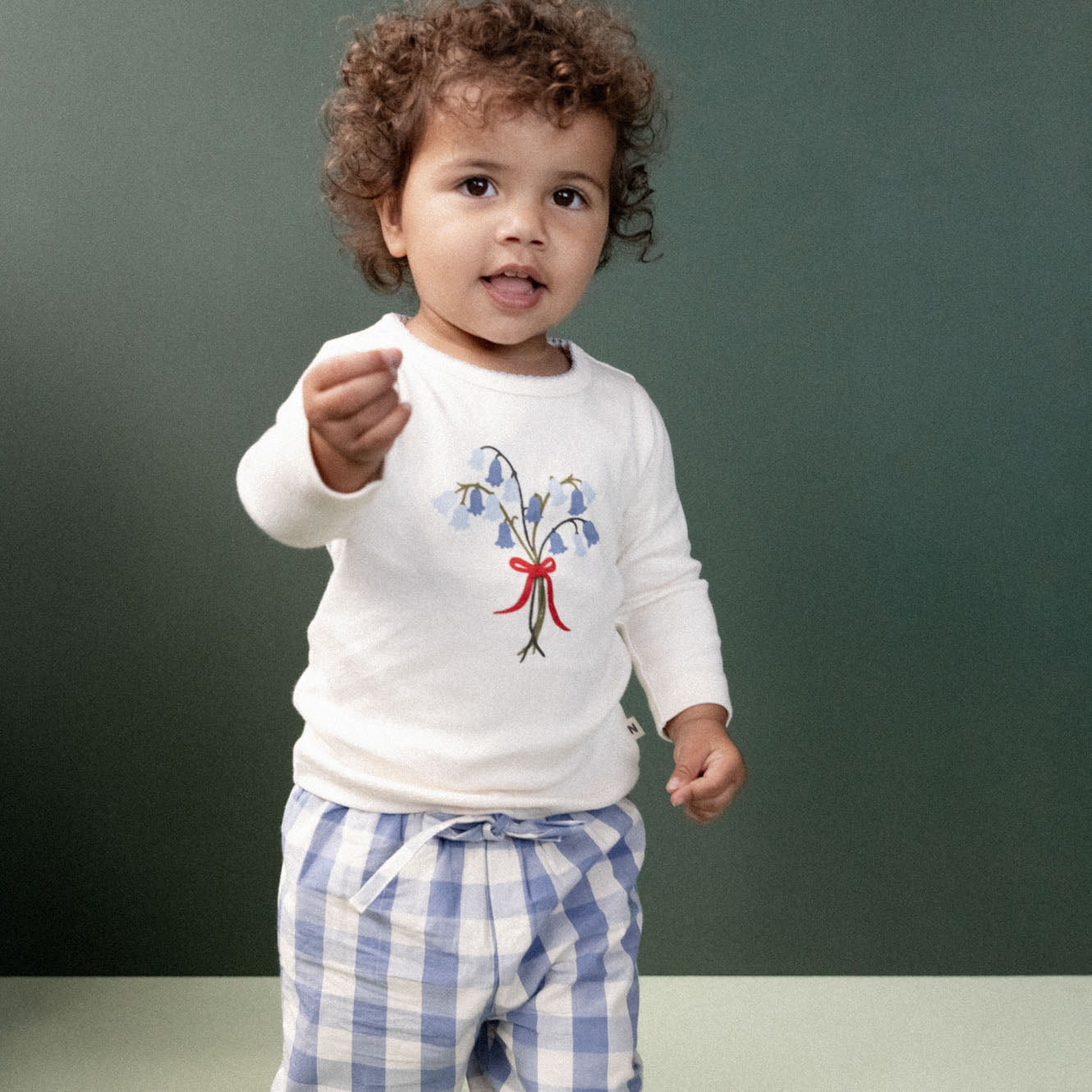 LONG SLEEVE CLOUD TEE | Bluebelle Natural Print-Extra Img - 2