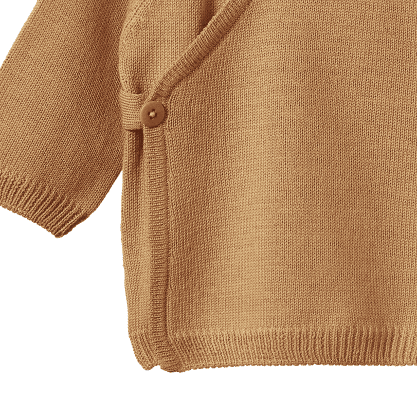 MERINO KNIT KIMONO JACKET | Caramel-Extra Img - 1