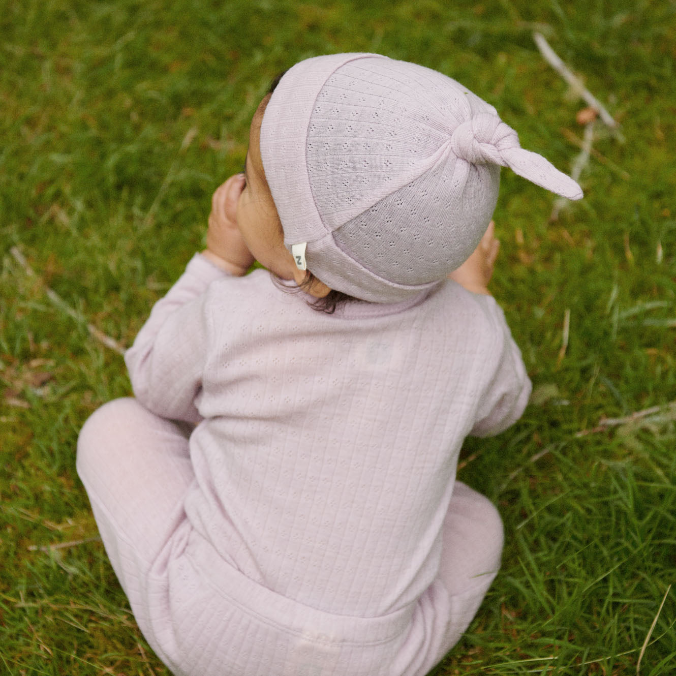 MER ESS KNOTTED BEANIE POINTELLE | Lilac-Web-hover