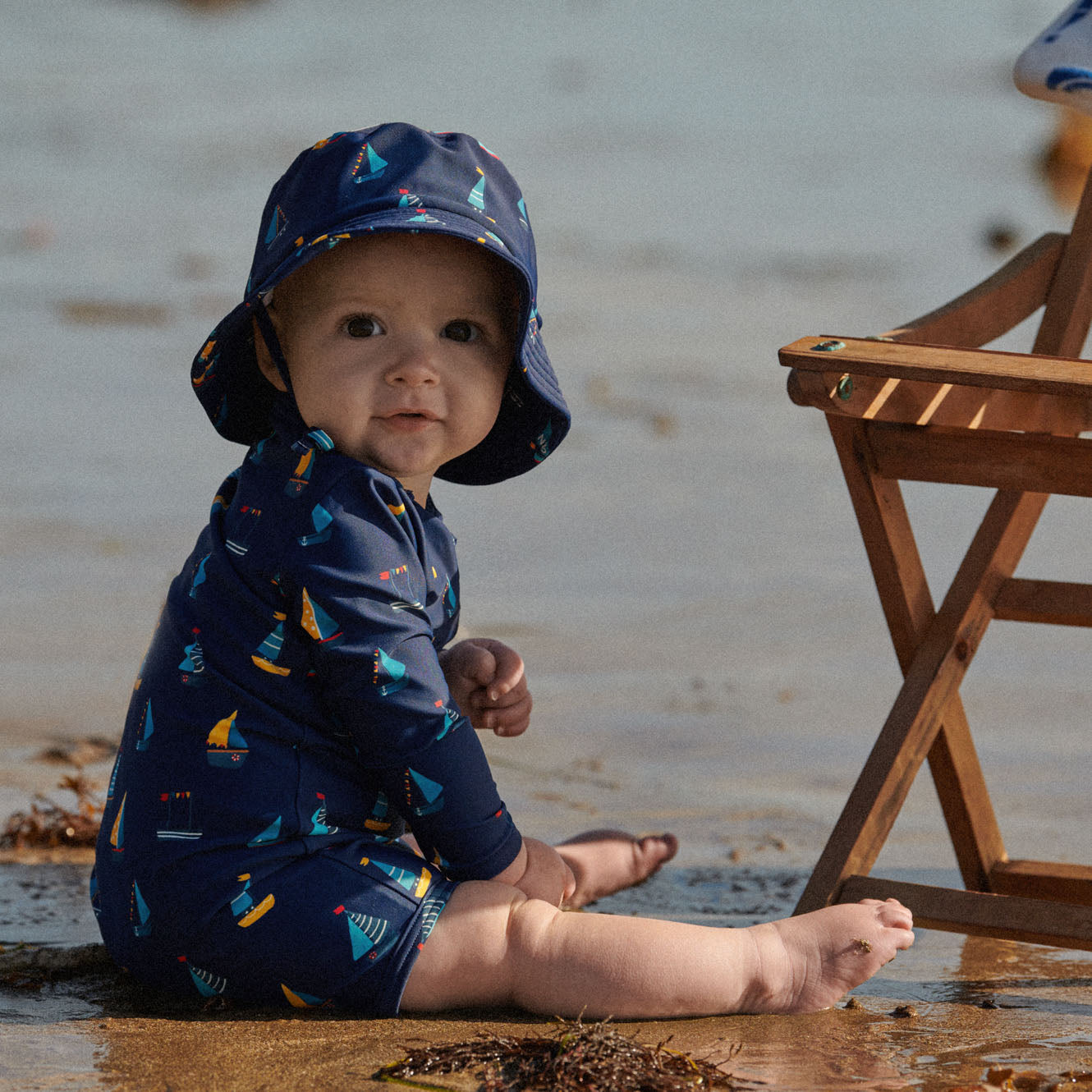 ONE PIECE BATHING TRUNKS | Regatta Navy Print-Web-hover
