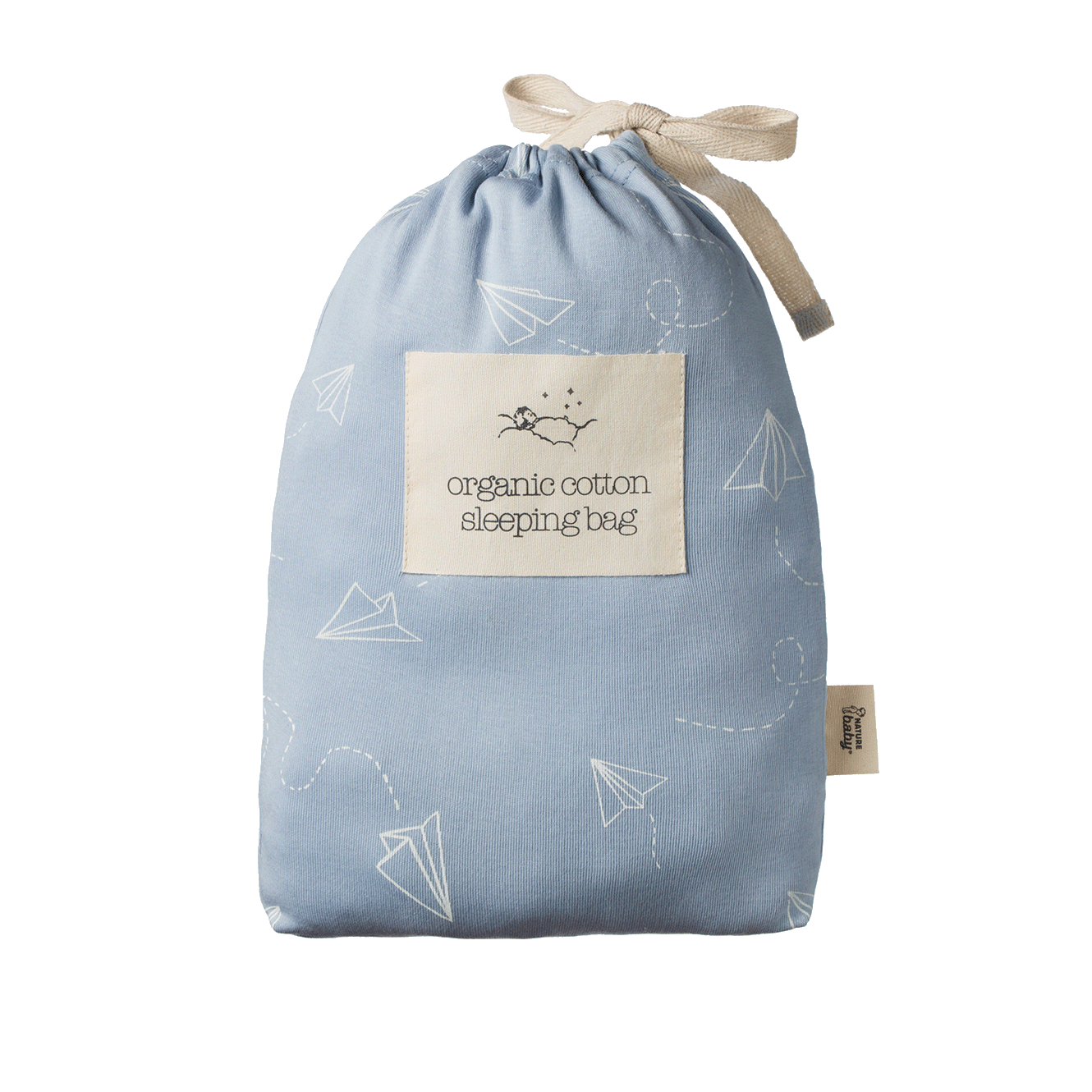 ORGANIC COTTON SLEEPING BAG | Paper Planes Print-Web-hover