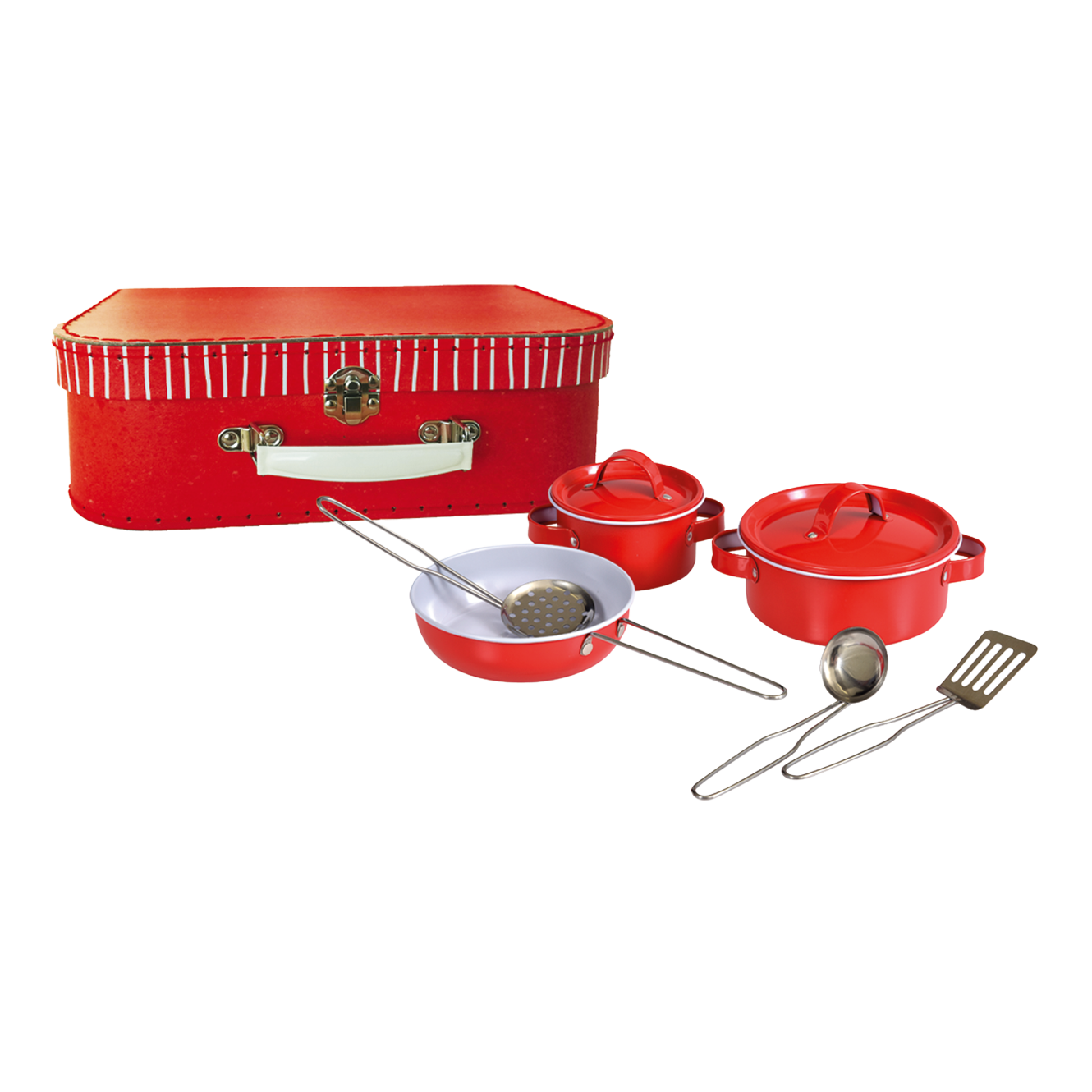 RED METAL PAN SET IN CASE | None-Web-front