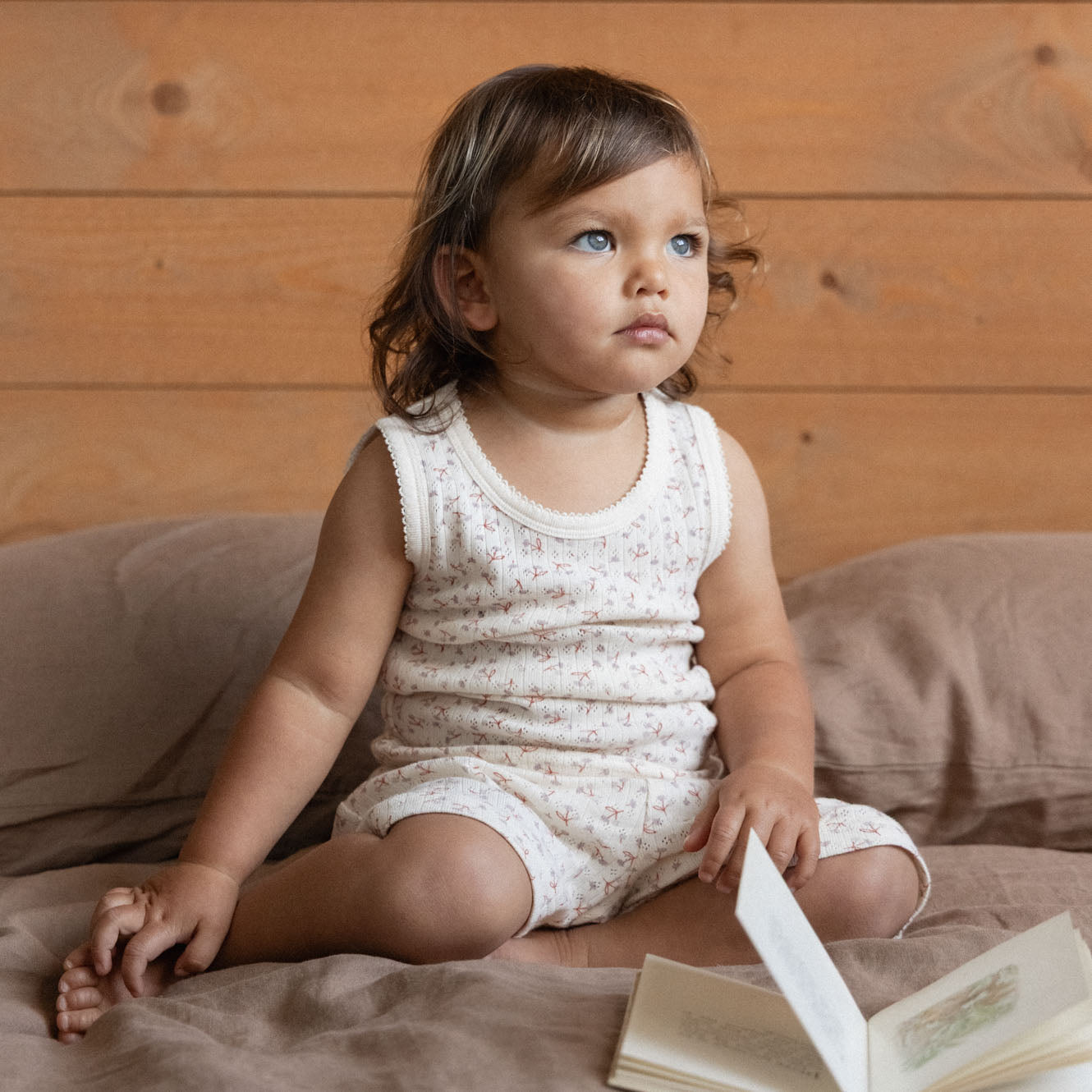 SINGLET PYJAMA SET POINTELLE | Dandelion Print-Web-hover