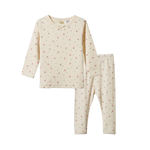 2PC LONG SLEEVE PYJAMA SET POINTELLE | Posey Blossom Print-Web-front