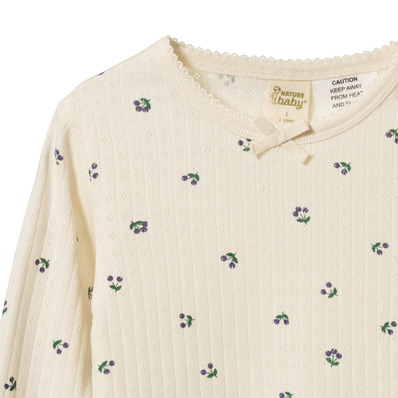 2PC LONG SLEEVE PYJAMA SET POINTELLE | Winter Berry Print-Extra Img - 3