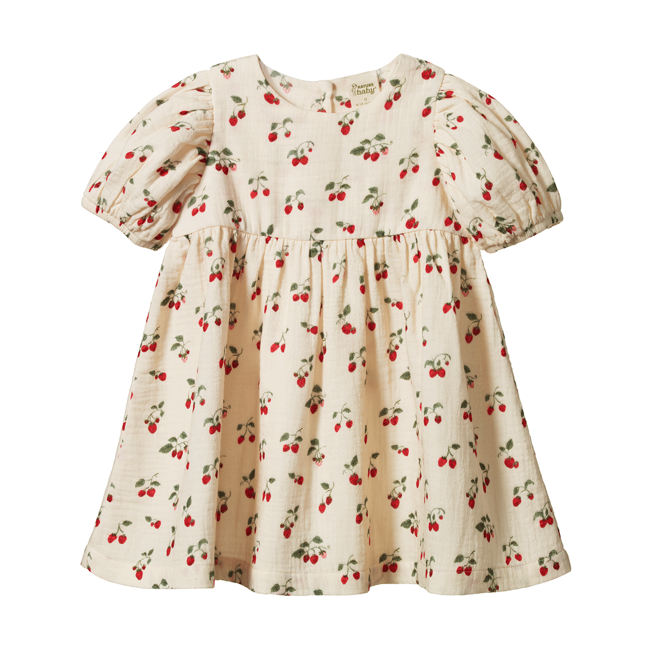 ALBERTINE DRESS MUSLIN | Strawberry Blush Print-Web-front