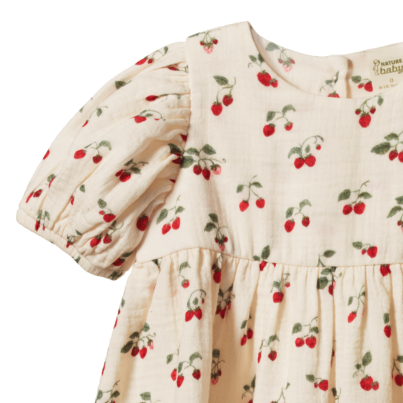 ALBERTINE DRESS MUSLIN | Strawberry Blush Print-Web-hover