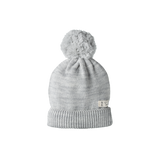 ALPINE POM POM BEANIE | Light Grey Marl-Web-front