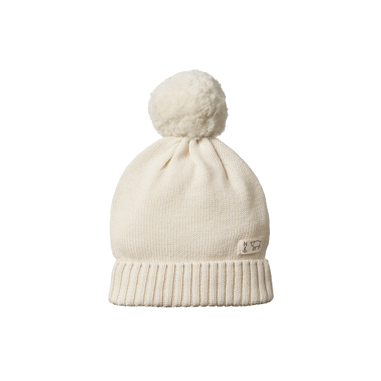 ALPINE POM POM BEANIE | Natural-Web-front