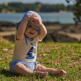 ARIE SHORTS LINEN | Blue Stripe-Web-hover