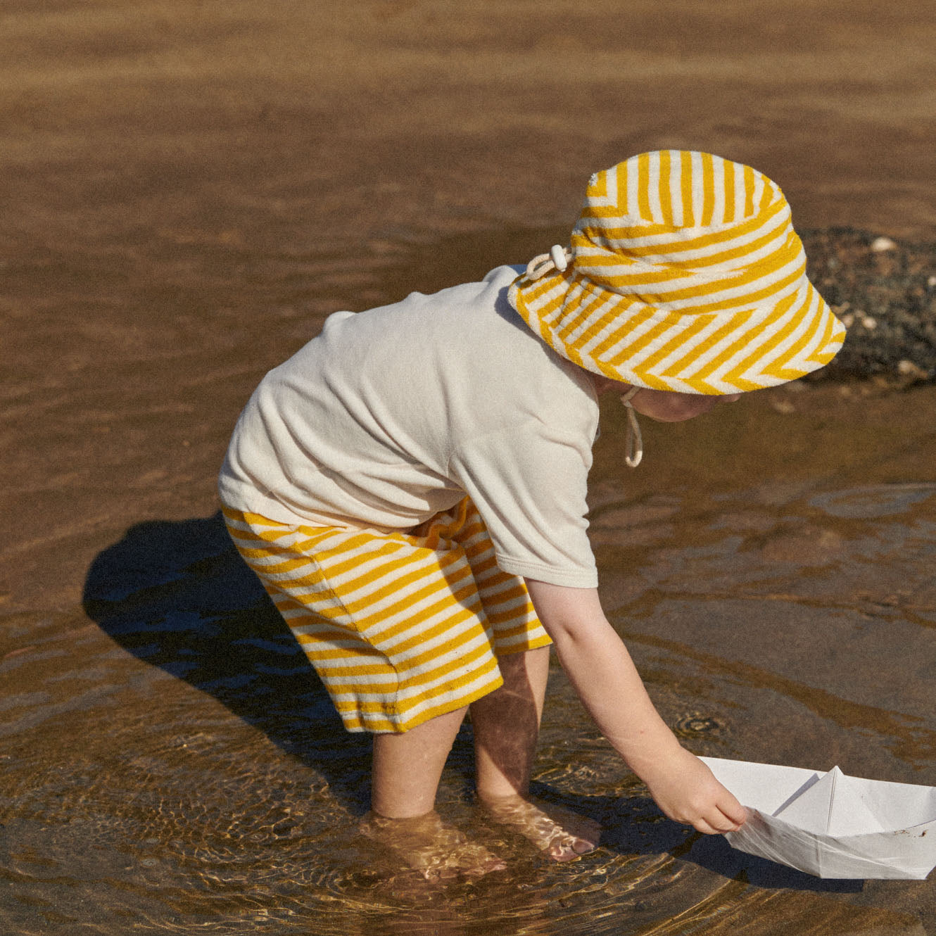 AUBREY SHORTS | Golden Sea Stripe-Web-hover