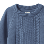 BILLY JUMPER | Dusky Blue Cable Knit-Extra Img - 3