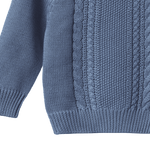 BILLY JUMPER | Dusky Blue Cable Knit-Extra Img - 4