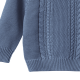 BILLY JUMPER | Dusky Blue Cable Knit-Extra Img - 4
