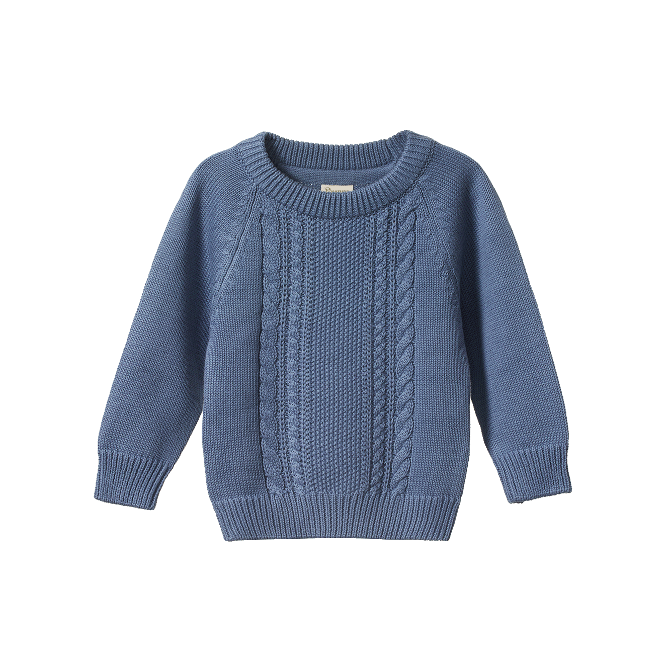 BILLY JUMPER | Dusky Blue Cable Knit-Web-front
