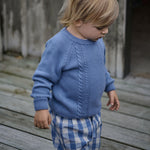 BILLY JUMPER | Dusky Blue Cable Knit-Web-hover