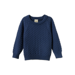 BILLY JUMPER | Vintage Indigo Basket Knit-Web-front