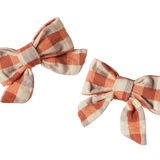 BOW HAIR CLIPS 2 PACK | Dandelion Gingham-Extra Img - 2