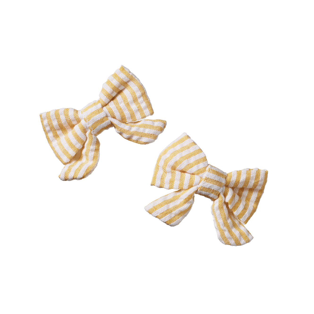 BOW HAIR CLIPS 2 PACK | Golden Stripe-Web-front