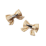 BOW HAIR CLIPS 2 PACK | Golden Stripe-Web-hover