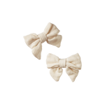 BOW HAIR CLIPS 2 PACK | Natural-Web-front