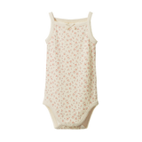 CAMISOLE BODYSUIT POINTELLE | Dandelion Print-Web-front