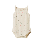 CAMISOLE BODYSUIT POINTELLE | Posey Blossom Print-Web-front