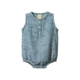 CEDAR SUIT MUSLIN | Blue Whale Print-Web-front