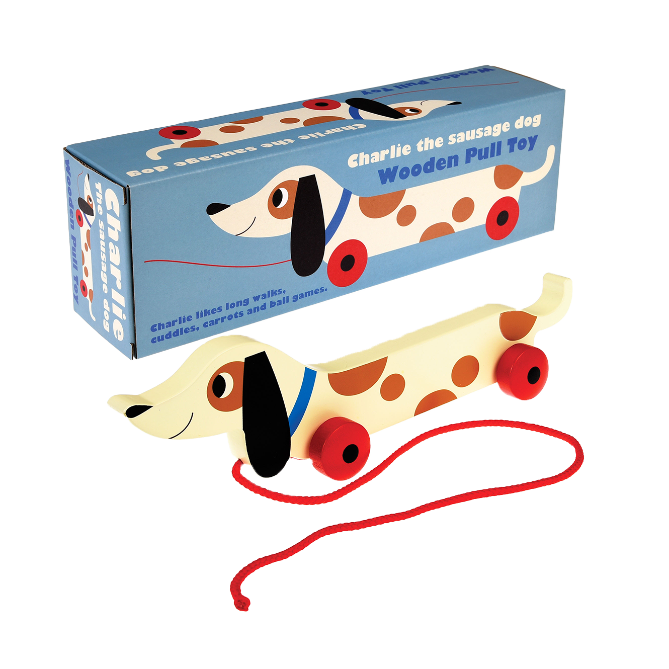 CHARLIE THE SAUSAGE DOG WOODEN PULL TOY | None-Web-hover