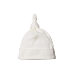 COTTON KNOTTED BEANIE | Natural-Web-front