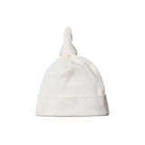 COTTON KNOTTED BEANIE | Natural-Web-front