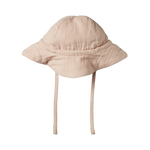 CRINKLE MUSLIN SUNHAT | Rose Dust Crinkle-Web-front