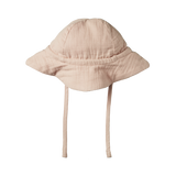 CRINKLE MUSLIN SUNHAT | Rose Dust Crinkle-Web-front