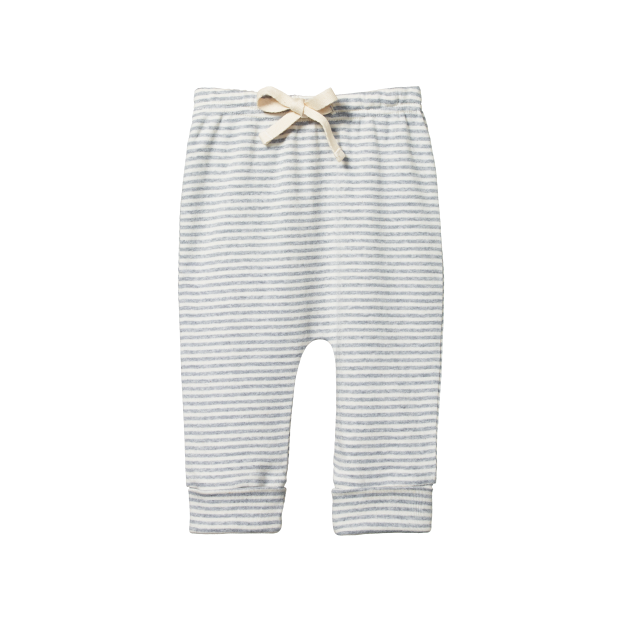 DRAWSTRING PANTS | Grey Marl Stripe-Web-front