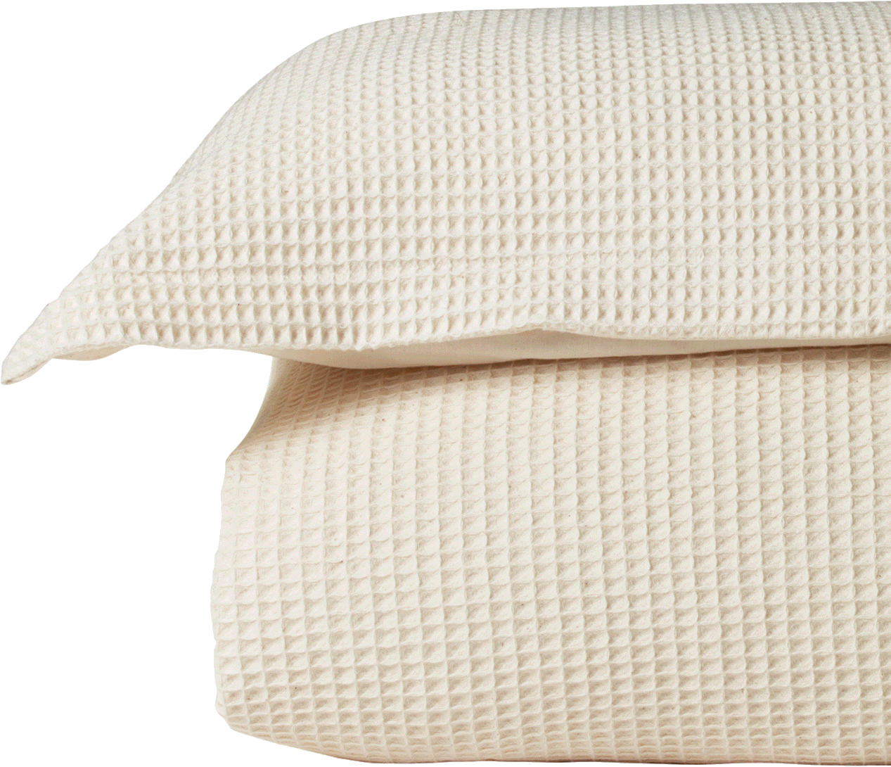 DUVET COVER & PILLOWCASE WAFFLE | Natural-Web-hover