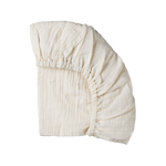 FITTED SHEET MUSLIN 2 PACK | Natural Crinkle-Web-front