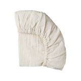 FITTED SHEET MUSLIN 2 PACK | Natural Crinkle-Web-front