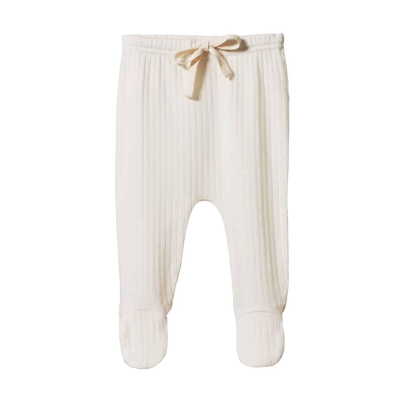 FOOTED ROMPERS POINTELLE | Natural-Web-front