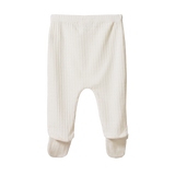 FOOTED ROMPERS POINTELLE | Natural-Web-hover