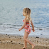 FRILL SWIMSUIT | Red Sea Stripe-Extra Img - 1