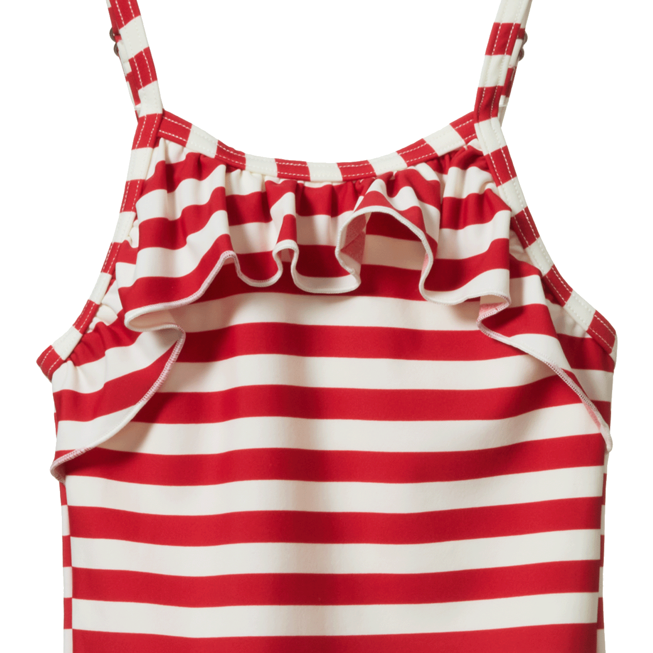 FRILL SWIMSUIT | Red Sea Stripe-Extra Img - 1