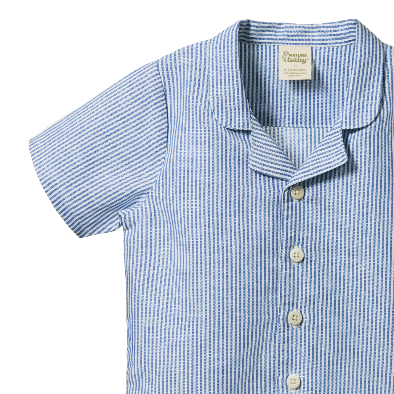GUTHRIE SHIRT LINEN | Blue Stripe-Extra Img - 1