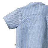 GUTHRIE SHIRT LINEN | Blue Stripe-Extra Img - 2