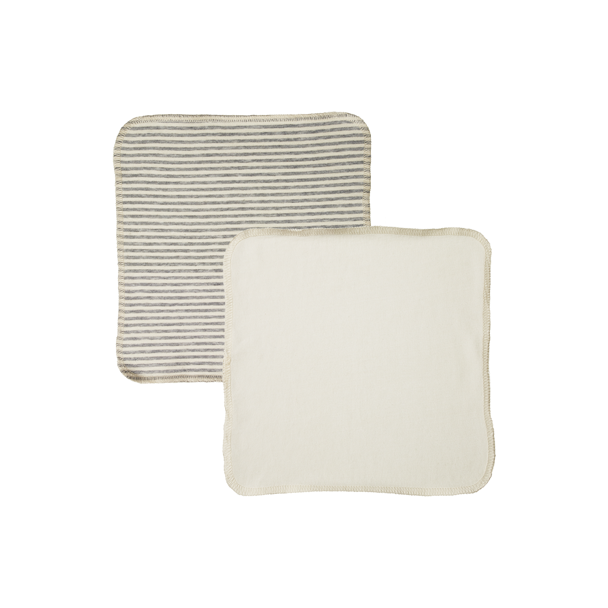 ORGANIC JERSEY FACE CLOTH 10 PACK | Natural/Grey Marl Stripe-Web-hover